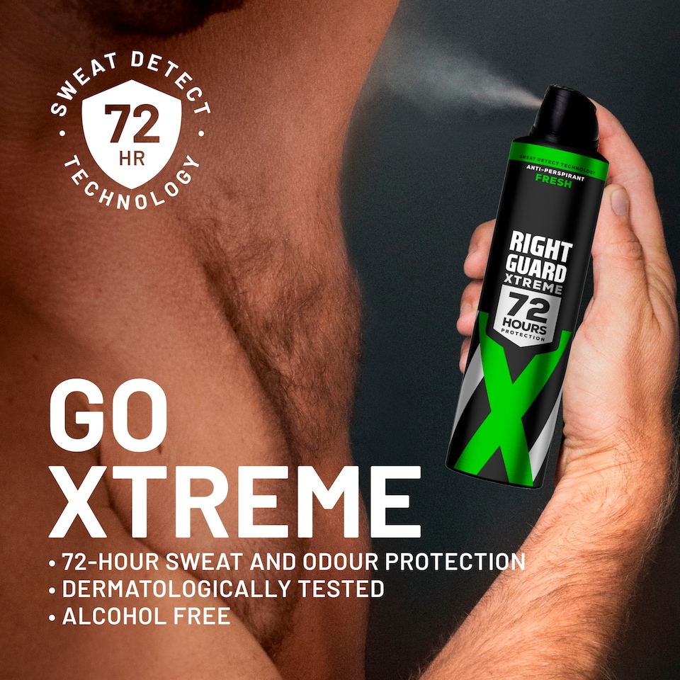 image 1 of Right Guard Xtreme Silver Fresh Blast Antiperspirant Deodorant 150Ml