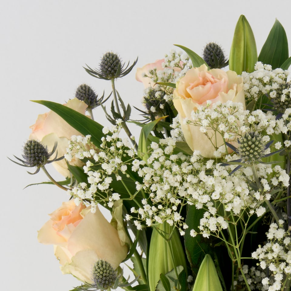 image 1 of Tesco Deluxe Bouquet of Roses and Lilies