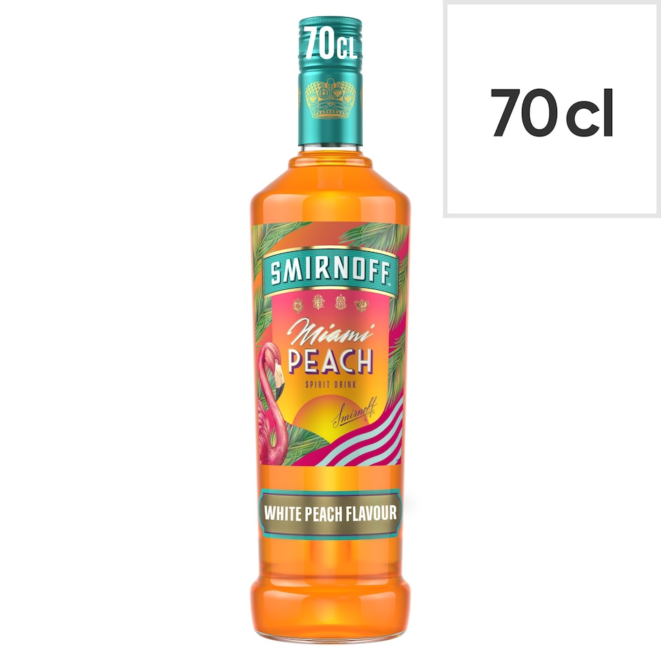 image 1 of Smirnoff Miami Peach Spirit Drink 70cl