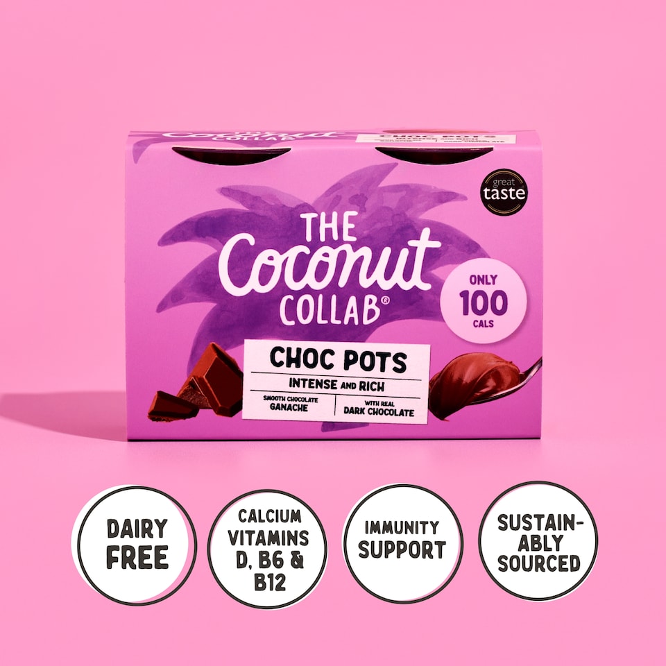 image 1 of The Coconut Collaborative Choc Pots Dairy Free 4 x 45g