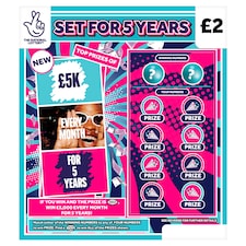 SET FOR 5 YEARS Scratchcard
