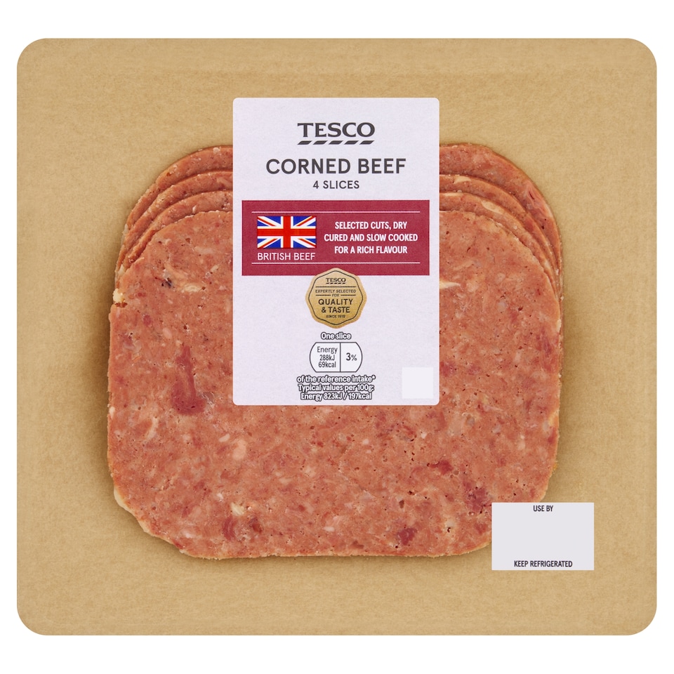 Tesco Corned Beef 4 Slices 140g