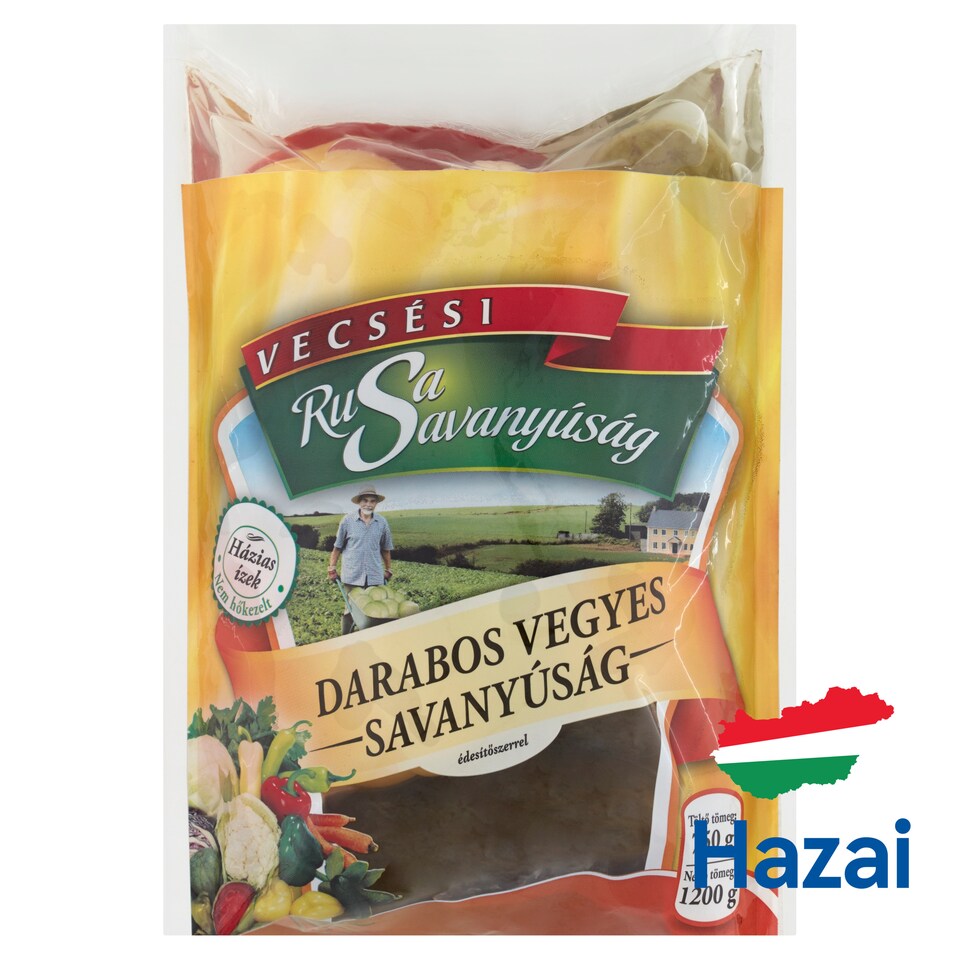 Rusa Savanyúság Chopped Pickles Mix with Sweetener 1200 g