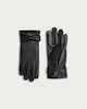 image 1 of F&F Leather Bow Detail Gloves in Black