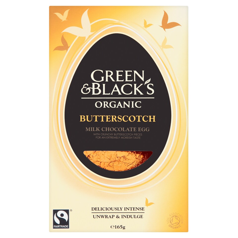 image 1 of Green & Blacks Butterscotch Thick Shell Easter Egg 165G