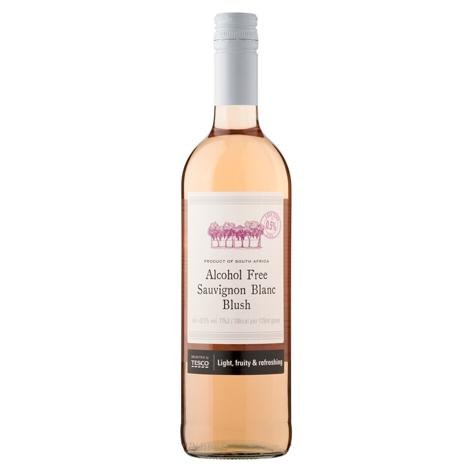 Obrázek 1 pro produkt Tesco Alcohol Free Sauvignon Blanc Blush 750ml