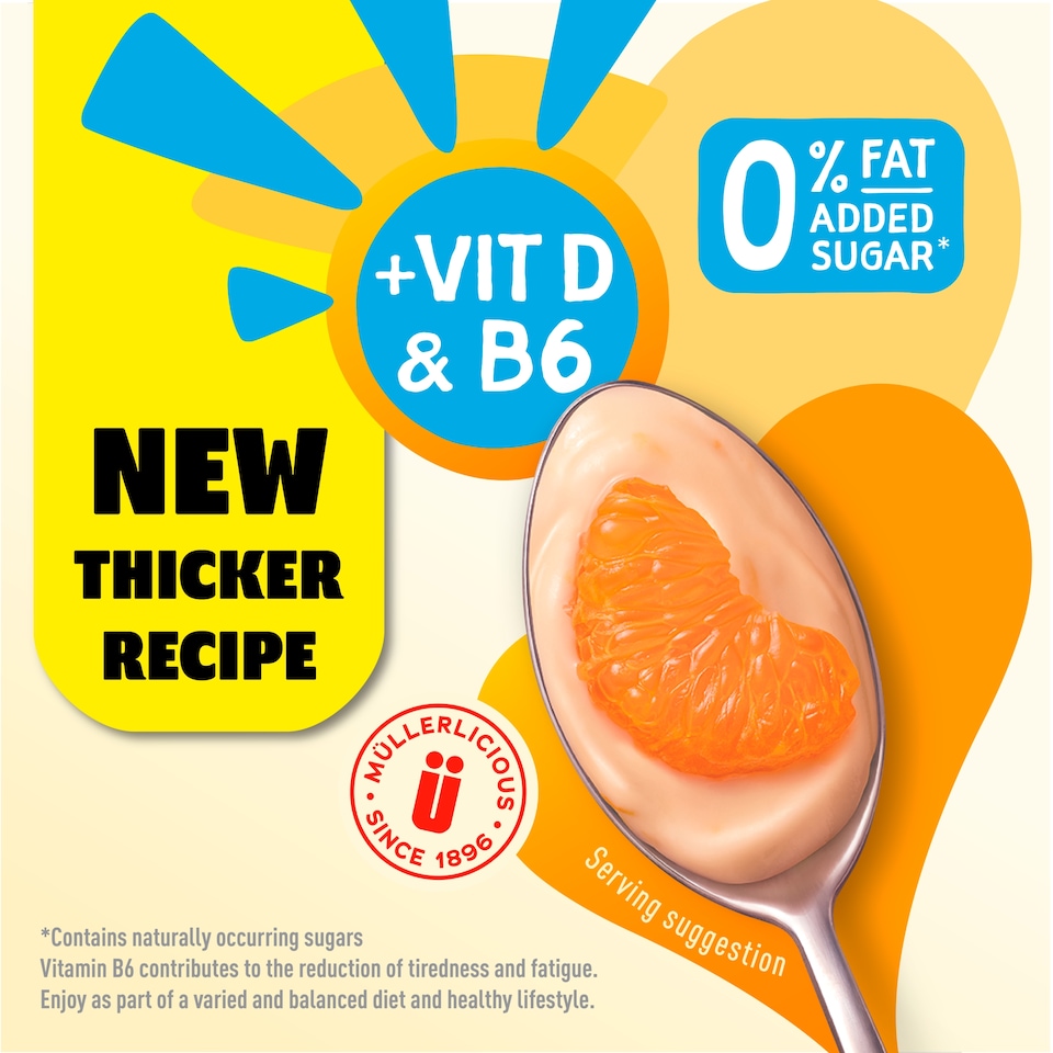 image 1 of Muller Light Fat Free Mango Psn/Fruit Peach Yogurt 6X140g