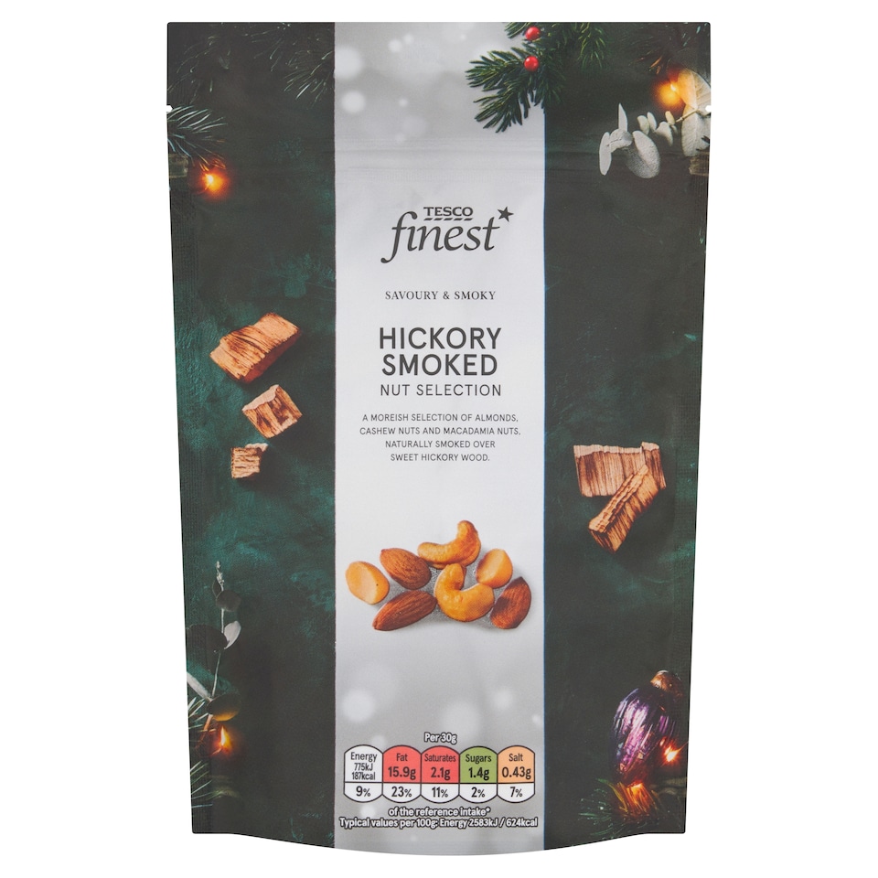 Tesco Finest Hickory Smoked Nut Selection 150g.
