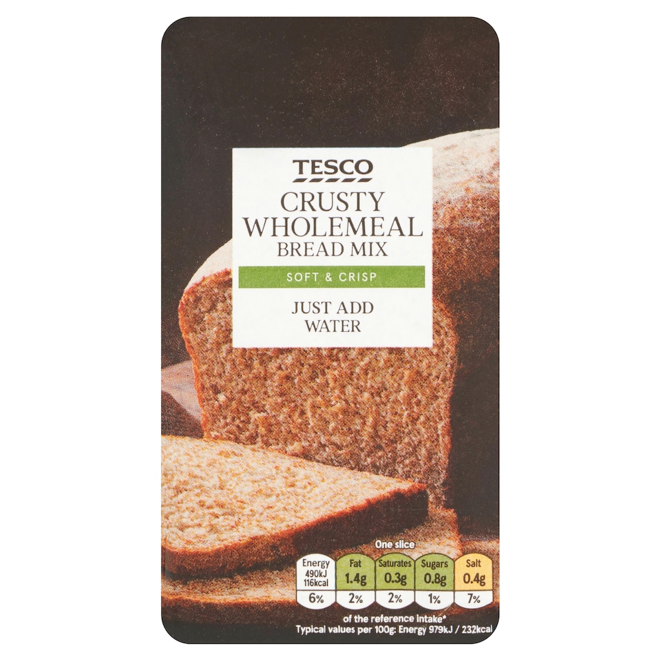 Tesco Crusty Wholemeal Bread Mix 500G