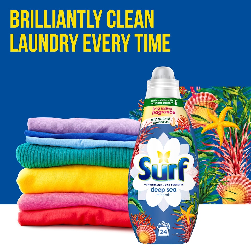 image 1 of Surf Deep Sea Liquid Laundry Detergent 24 Washes 648ml