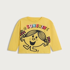 Little Miss Sunshine Pure Cotton Long Sleeved Top in Amber