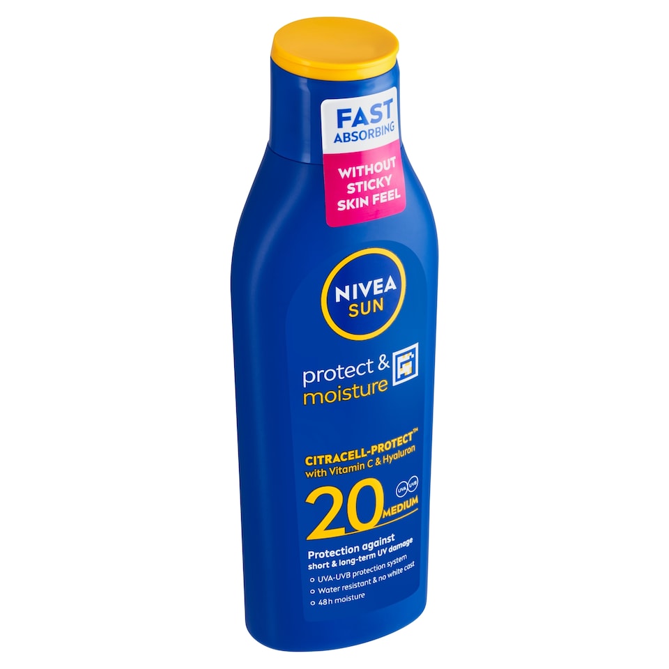 Obrázek 1 pro produkt Nivea Sun Protect & Moisture Hydratační mléko na opalování OF 20 200ml