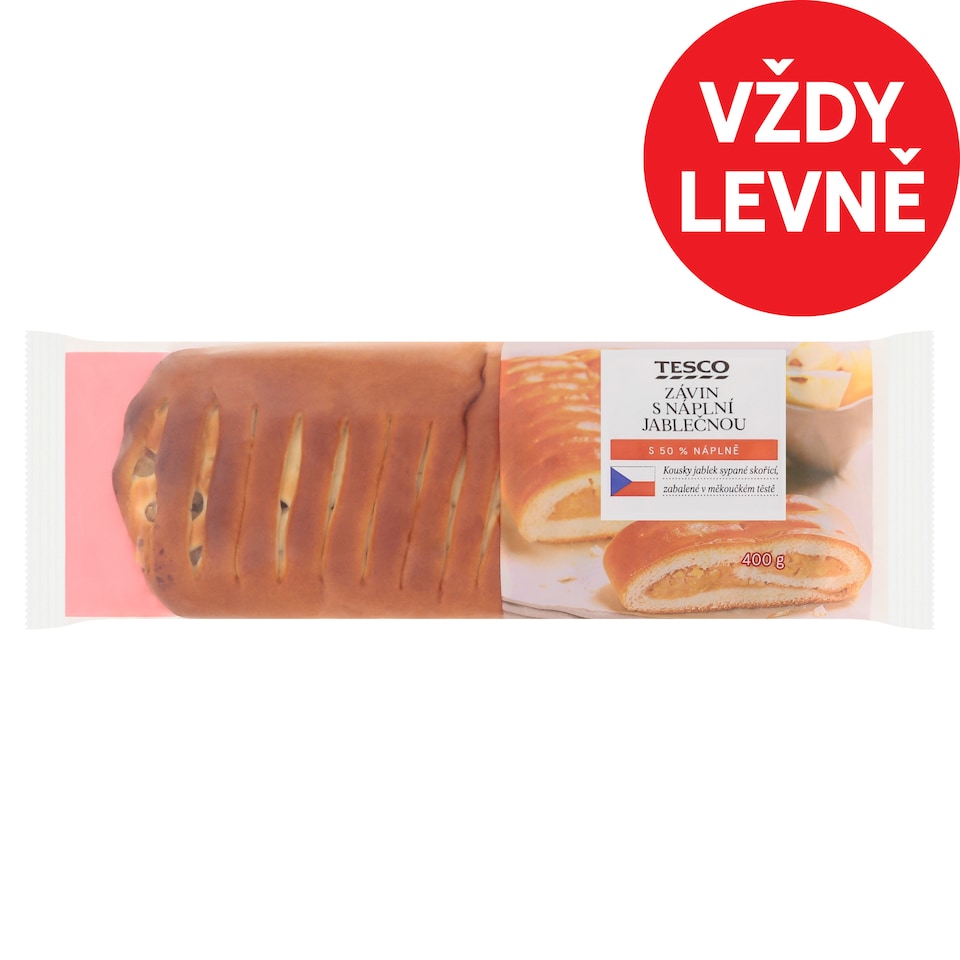 Tesco Závin s náplní jablečnou 400g