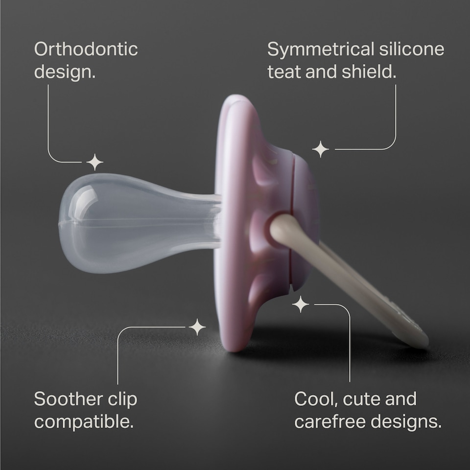 image 1 of TOMMEE TIPPEE ULTIMATE FIT ORTHODONTIC SILICONE 0-6M 2 SOOTHERS