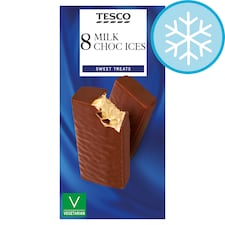 Tesco Milk Choc Ices 8x70ml