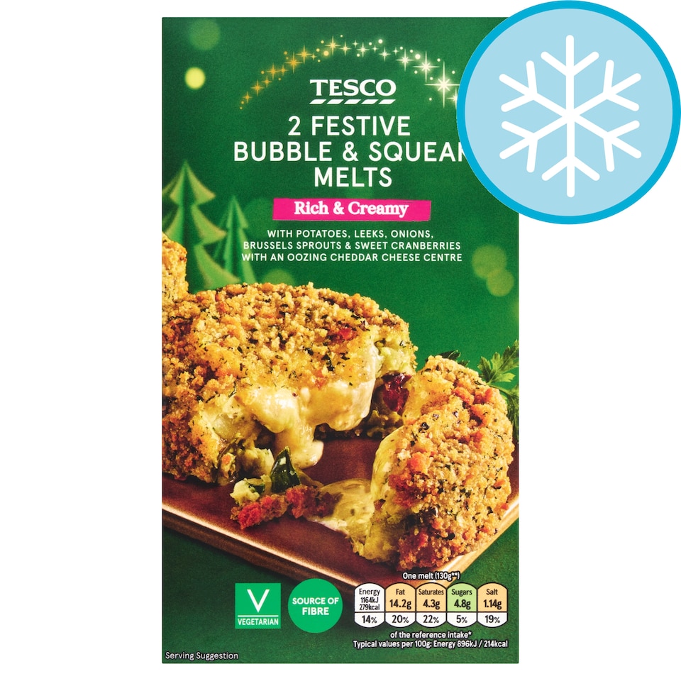 Tesco Plant Chef 2 Bubble & Squeak Melts 280g