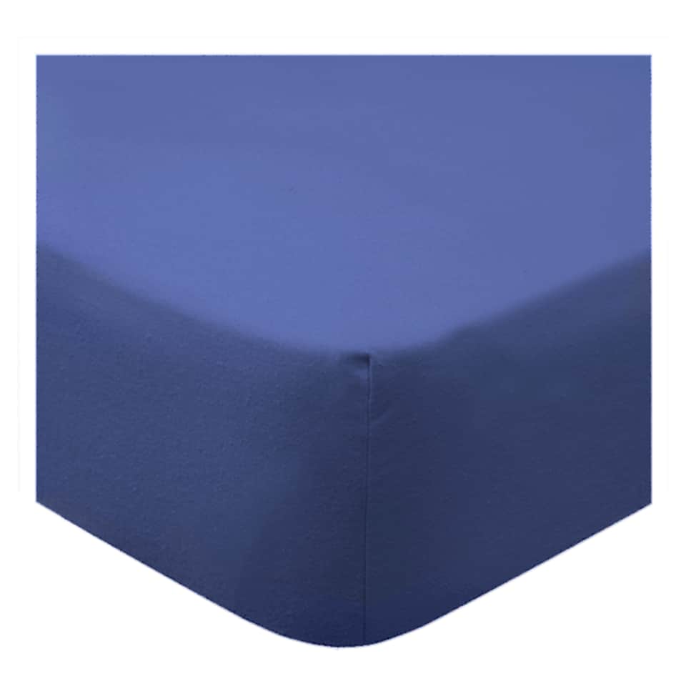 F&F Home Bedding Brushed Fitted Sheet Navy Double