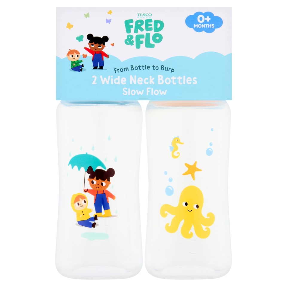 Fred & Flo Wide Neck Bottle 2 X 250Ml