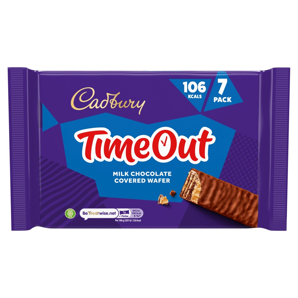 Cadbury Timeout Wafer 7 Pack 141.4G