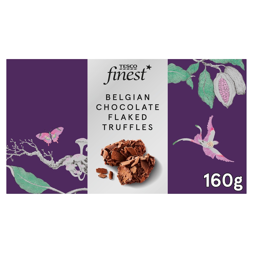 Tesco Finest Belgian Chocolate Flaked Truffles 160g