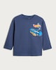 image 4 of Hot Wheels Pure Cotton Long Sleeved Top in Blue