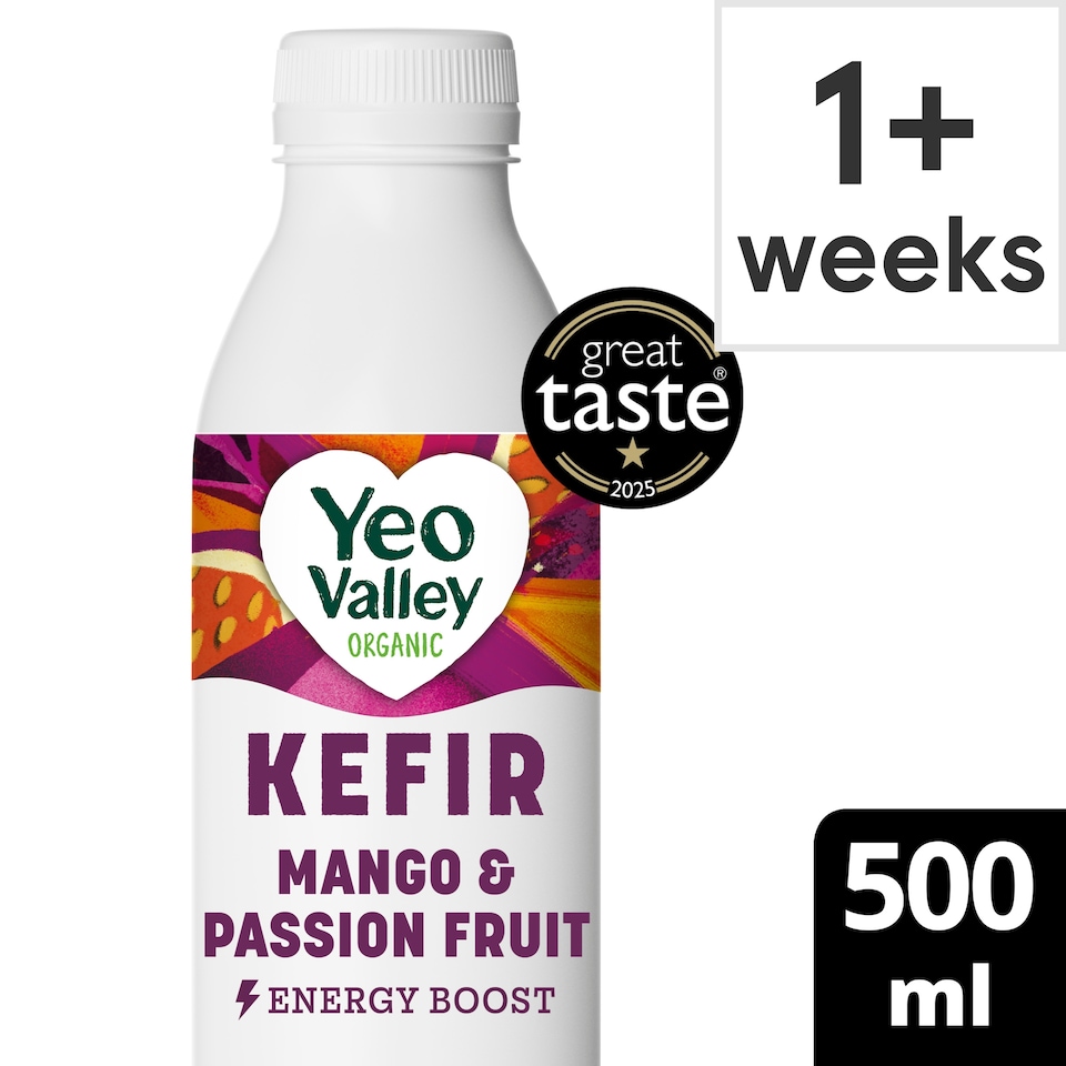 Yeo Valley Organic Kefir Mango & Passion Fruit Yogurt Drink 500ml