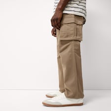 F&F Cotton Rich Cargo Trousers in Stone