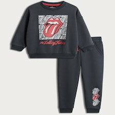 The Rolling Stones Cotton Rich Tracksuit in Grey