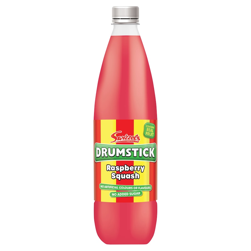 Swizzels Drumstick Raspberry Squash No Added Sugar 1 Litre
