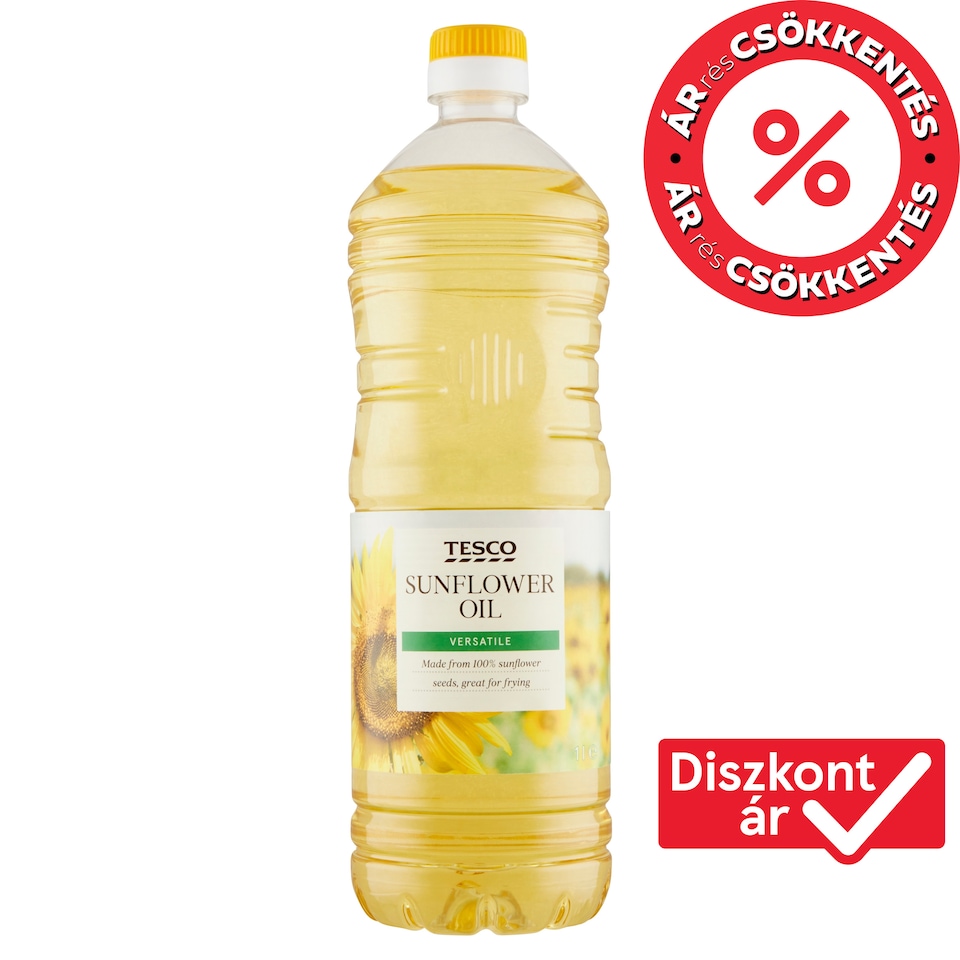 Tesco finomított napraforgó-étolaj 1 l