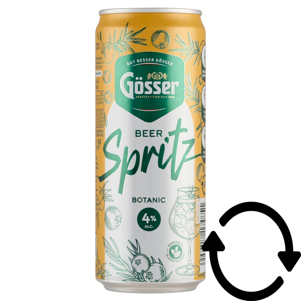 Gösser Spritz borókabogyó-ízű alkoholos sörital 4% 330 ml 1. kép