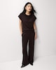 image 1 of F&F Wide Leg Co-ord Trousers in Brown