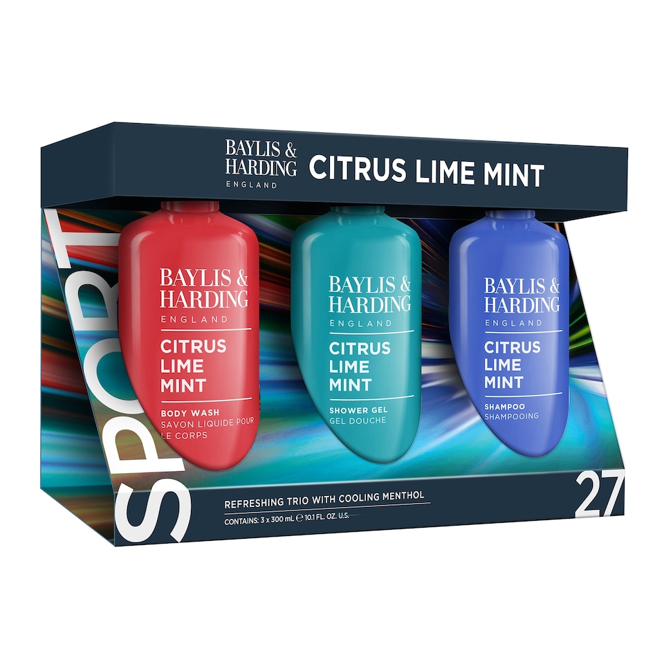 image 1 of Baylis & Harding Citrus, Lime & Mint Men's Trio Bathing Gift Set