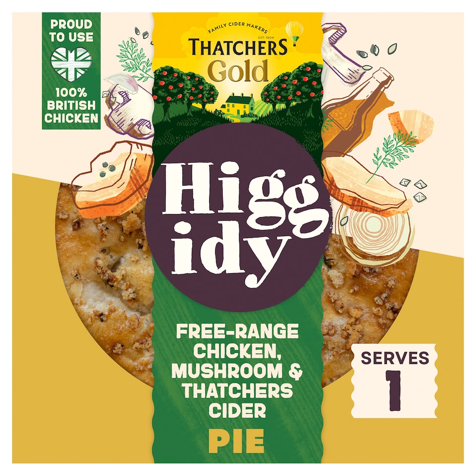 image 1 of Higgidy Free-Range Chicken, Mushroom & Thatchers Cider Pie 200g