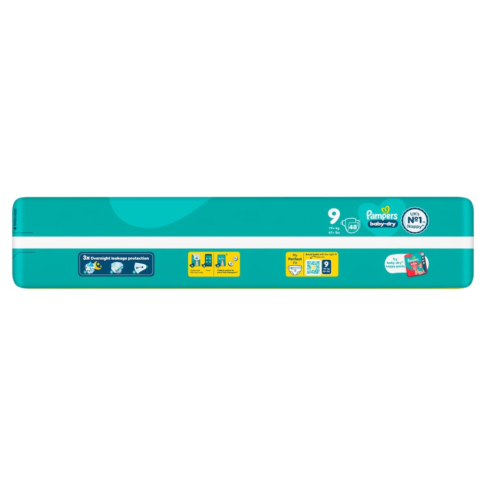 image 1 of Pampers Baby Dry Taped Size 9 Jumbo Pack 48 Nappies
