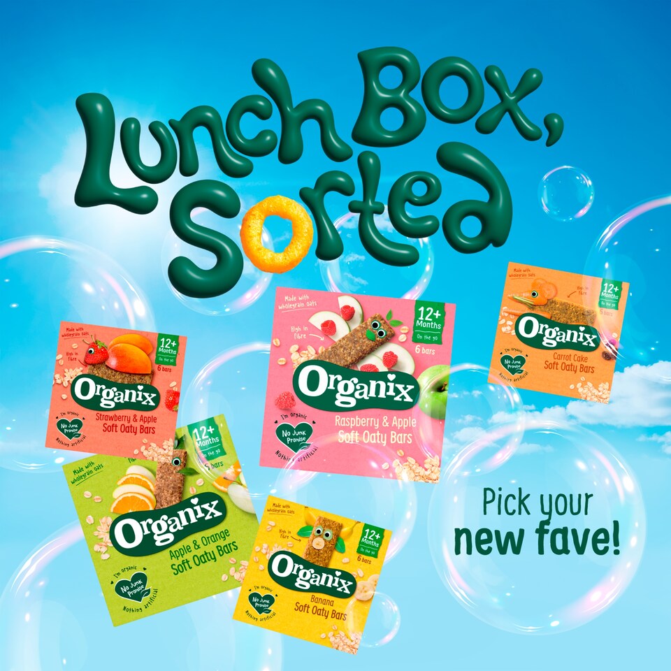 image 1 of Organix Carrot Cake Soft Oaty Bars 6x23g