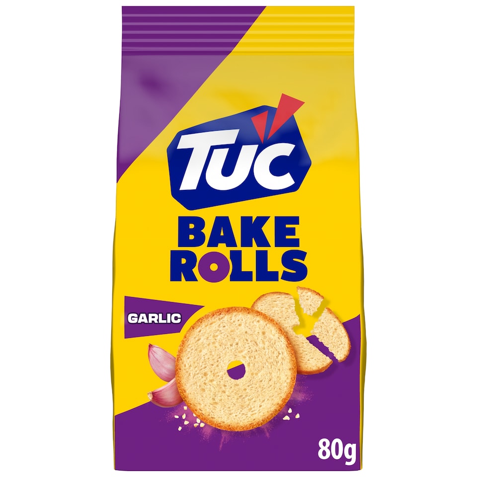 TUC Bake Rolls Česnek Chlebové suchary balení 80 g