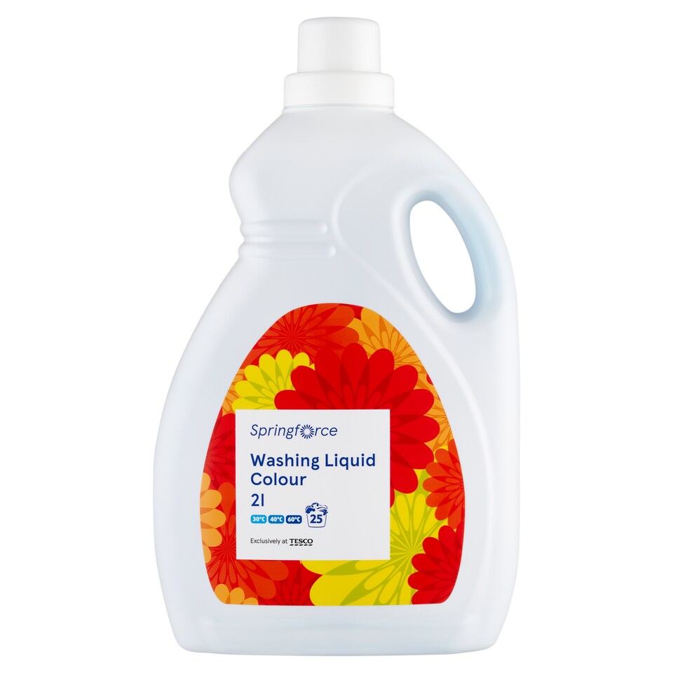 Springforce Liquid Detergent for Coloured Laundry 25 Washes 2L