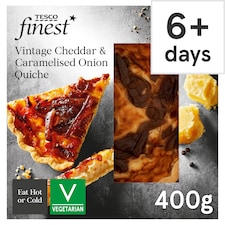 Tesco Finest Vintage Cheddar & Caramelised Onion Quiche 400g