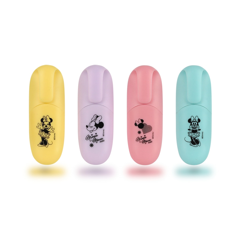 image 1 of Disney Minnie Mouse Mini Highlighters 4 pcs