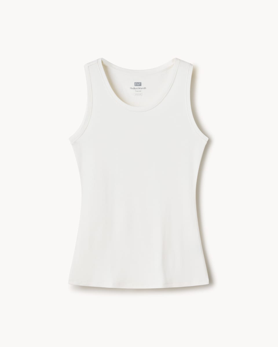 image 1 of F&F WARMPLUS™ Medium Warmth Thermal Vest in White