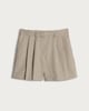 image 5 of F&F Houndstooth Print Pleated Co-ord Shorts in Neutral