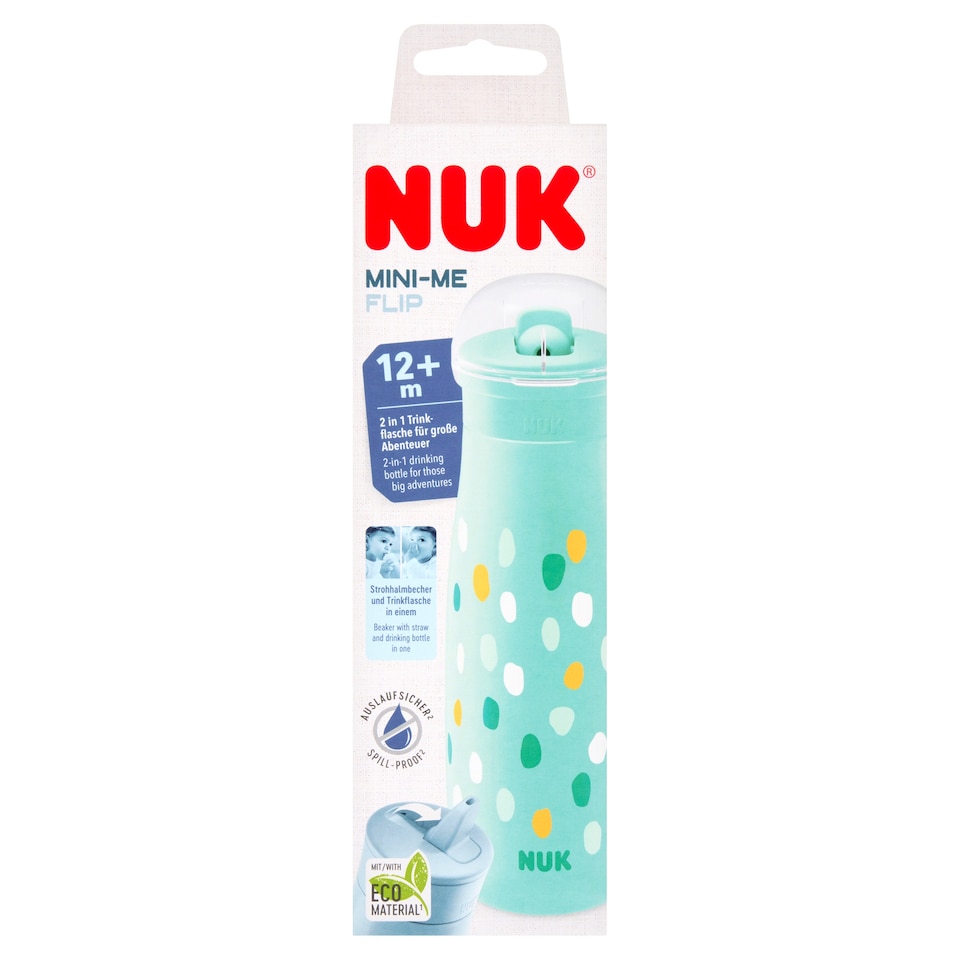 NUK Mini Me Flip It Cup Mint 12M+ 450ml Drinking Bottle 