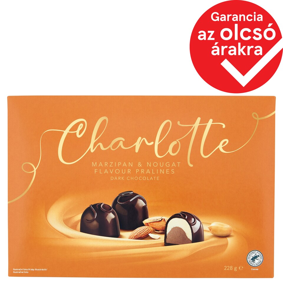 Charlotte csokoládéval bevont desszert nugát- és marcipánízű töltelékkel 228 g