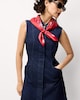 image 3 of F&F Cotton Rich Denim Mini Shift Dress in Navy
