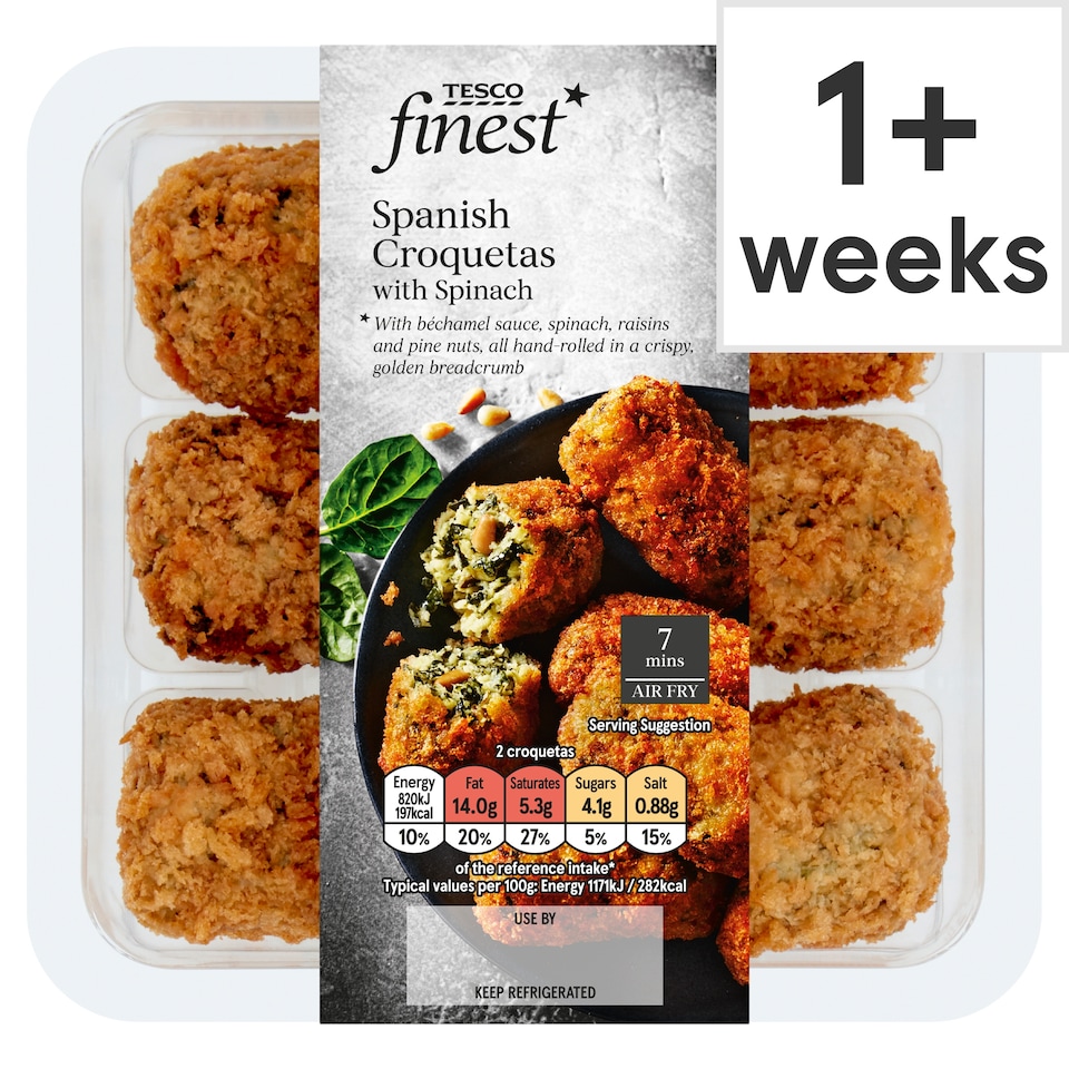 Tesco Finest Spanish Croquetas with Spinach 210g