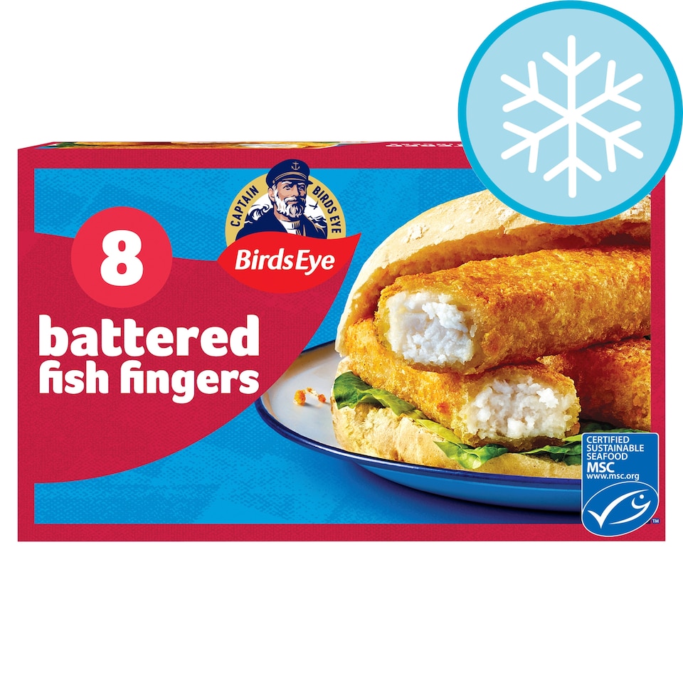 Birds Eye 8 Crispy Battered Fish Finger 224g