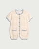 image 1 of F&F Baby Pure Cotton Knitted Romper in White