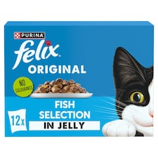 FELIX ORIGINAL Fish Selection in Jelly Wet Cat Food 12x85g