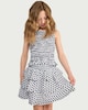 image 2 of F&F Girls 2-Piece Smocked Top and Tiered Skirt Set in Multi White